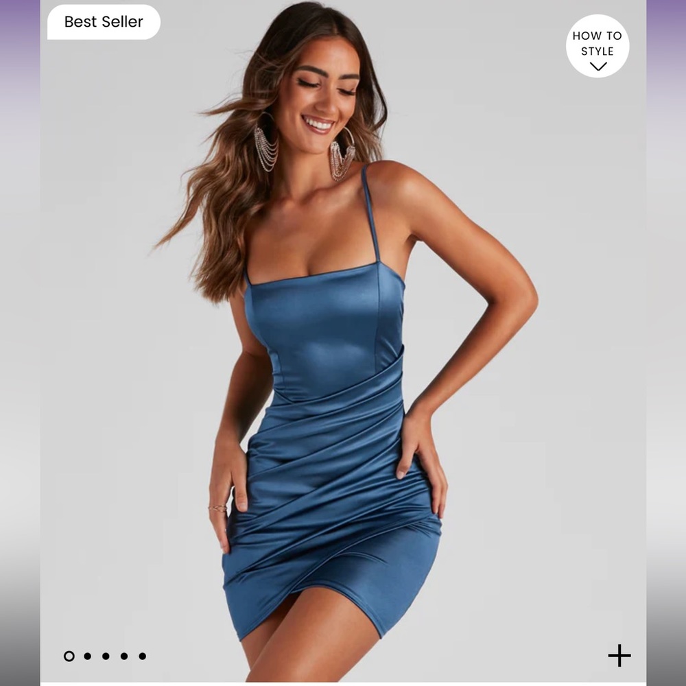 WINDSOR- Satin mini dress